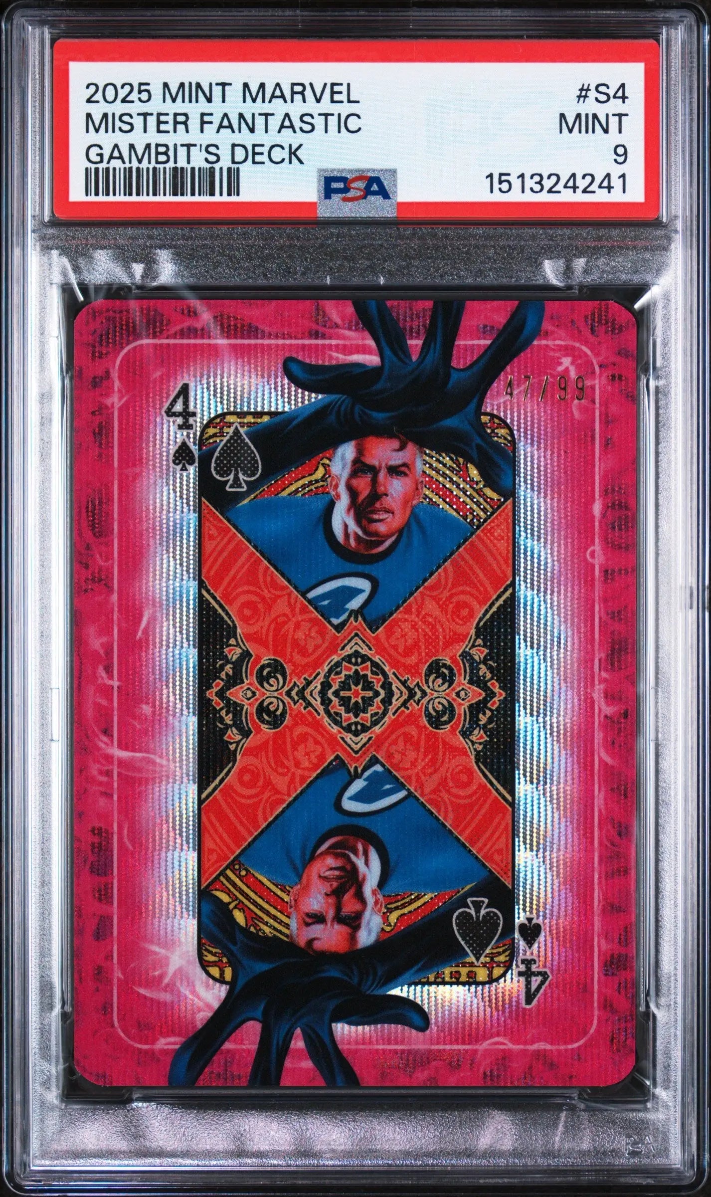 2025 Topps Mint Marvel Gambit's Deck Mister Fantastic /99 PSA 9 