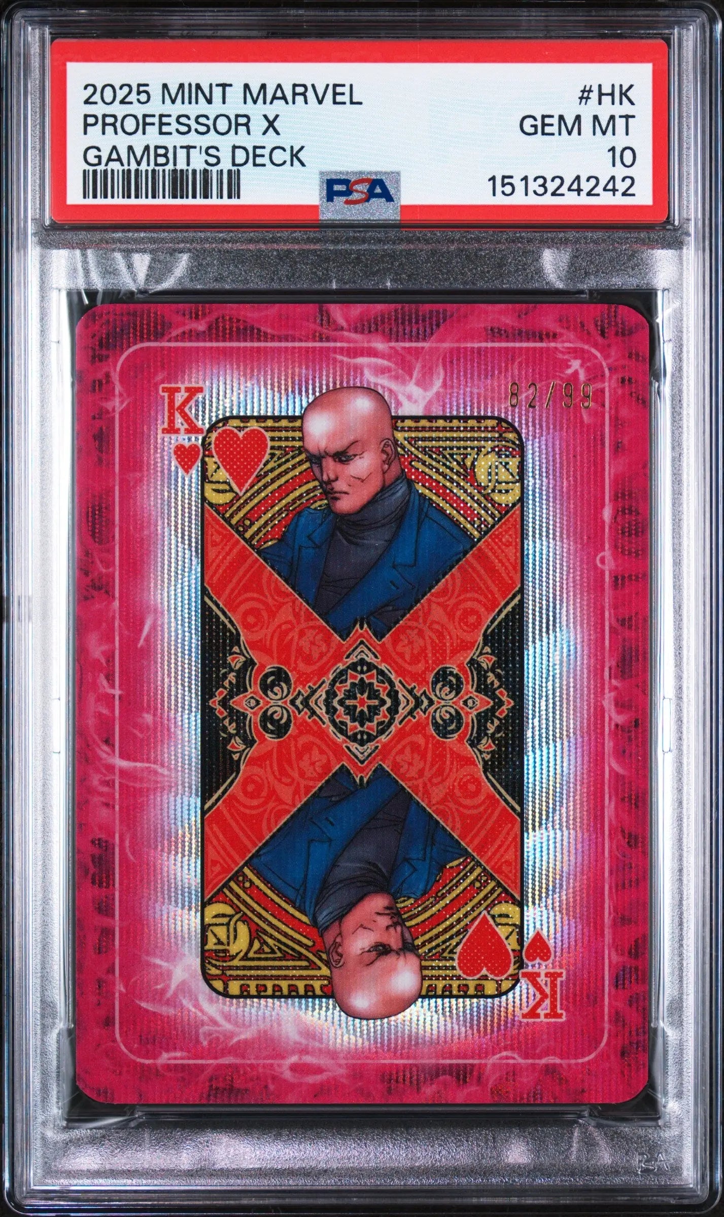 2025 Topps Mint Marvel Gambit's Deck Professor X /99 PSA 10 