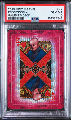 2025 Topps Mint Marvel Gambit's Deck Professor X /99 PSA 10 