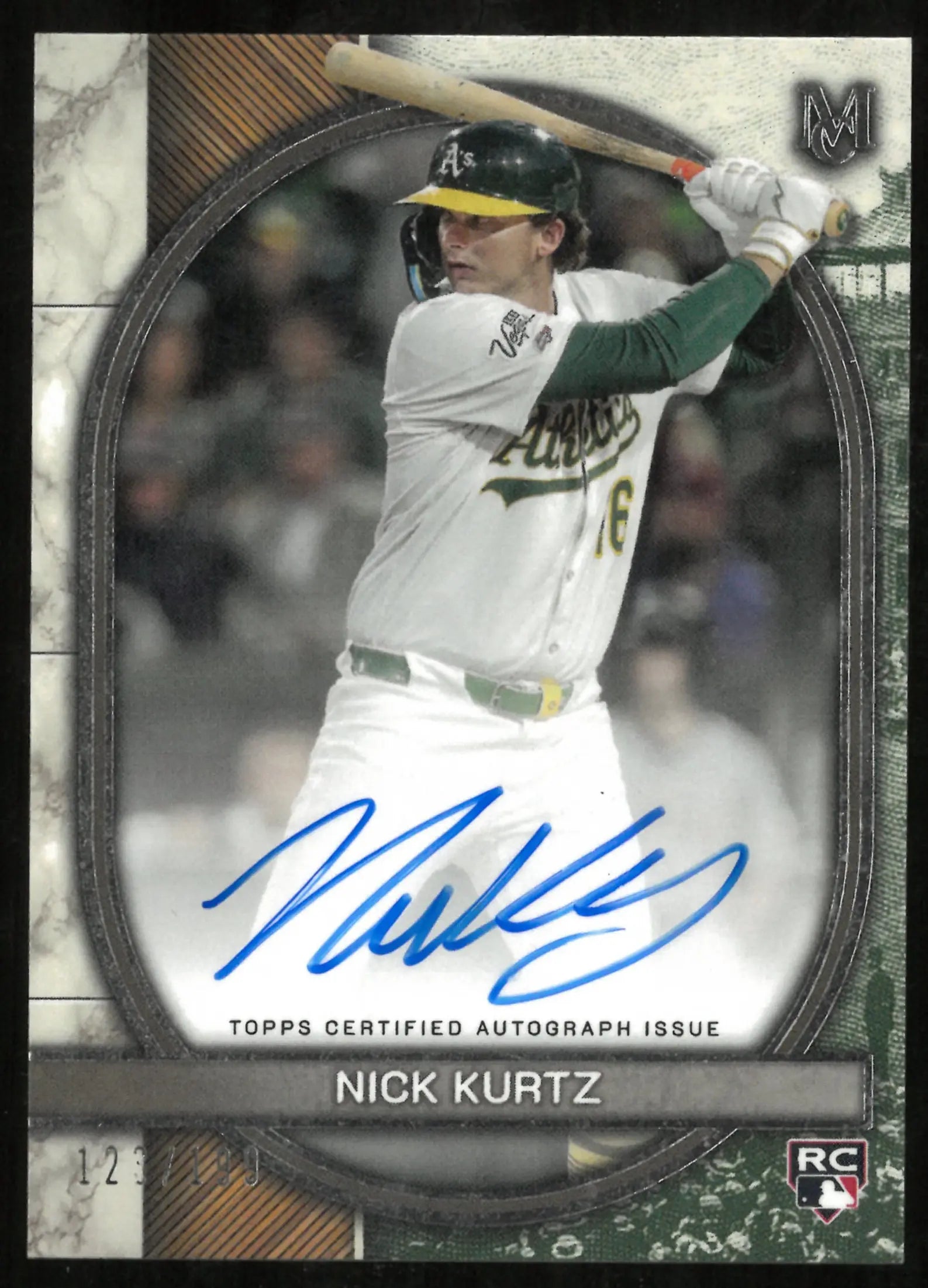 2025 Topps Museum Collection Archival Autograph Nick Kurtz RC Rookie Auto /199 