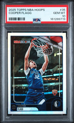 2025 Topps NBA Hoops Basketball Rookie Cooper Flagg RC PSA 10 