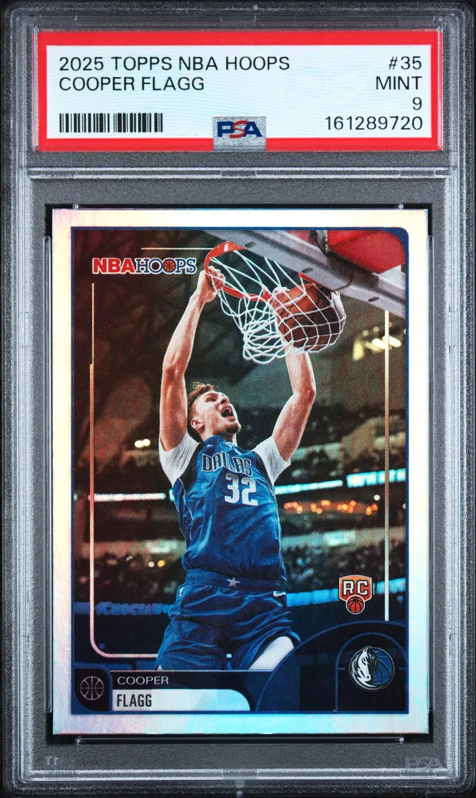 2025 Topps NBA Hoops Basketball Rookie Cooper Flagg RC PSA 9 