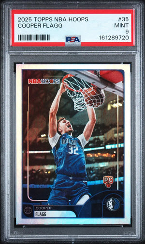 2025 Topps NBA Hoops Basketball Rookie Cooper Flagg RC PSA 9 