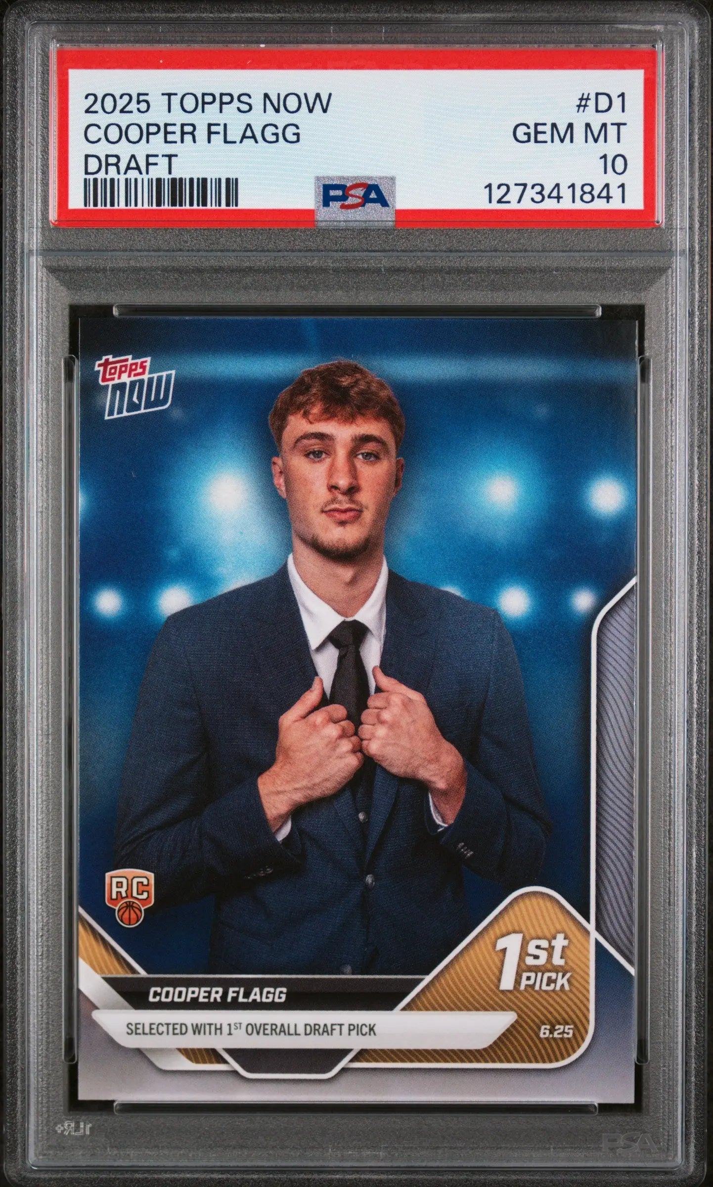 2025 Topps Now Draft Rookie Cooper Flagg RC PSA 10 
