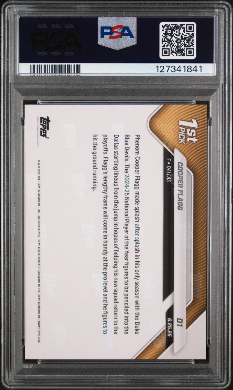 2025 Topps Now Draft Rookie Cooper Flagg RC PSA 10 