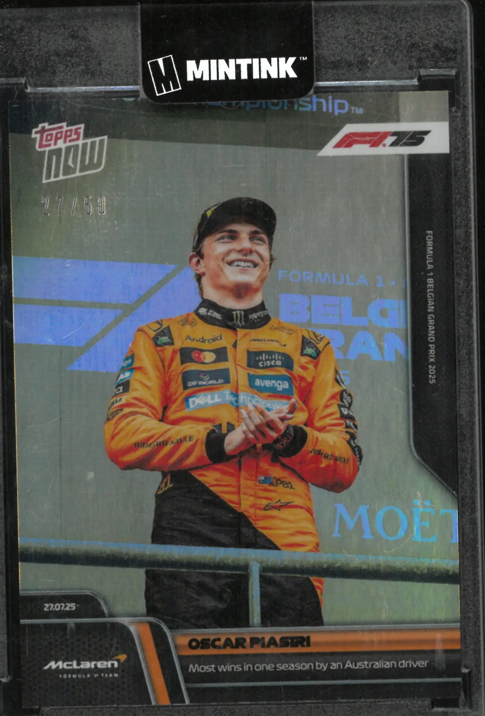 2025 Topps Now F1 75 Oscar Piastri /50 
