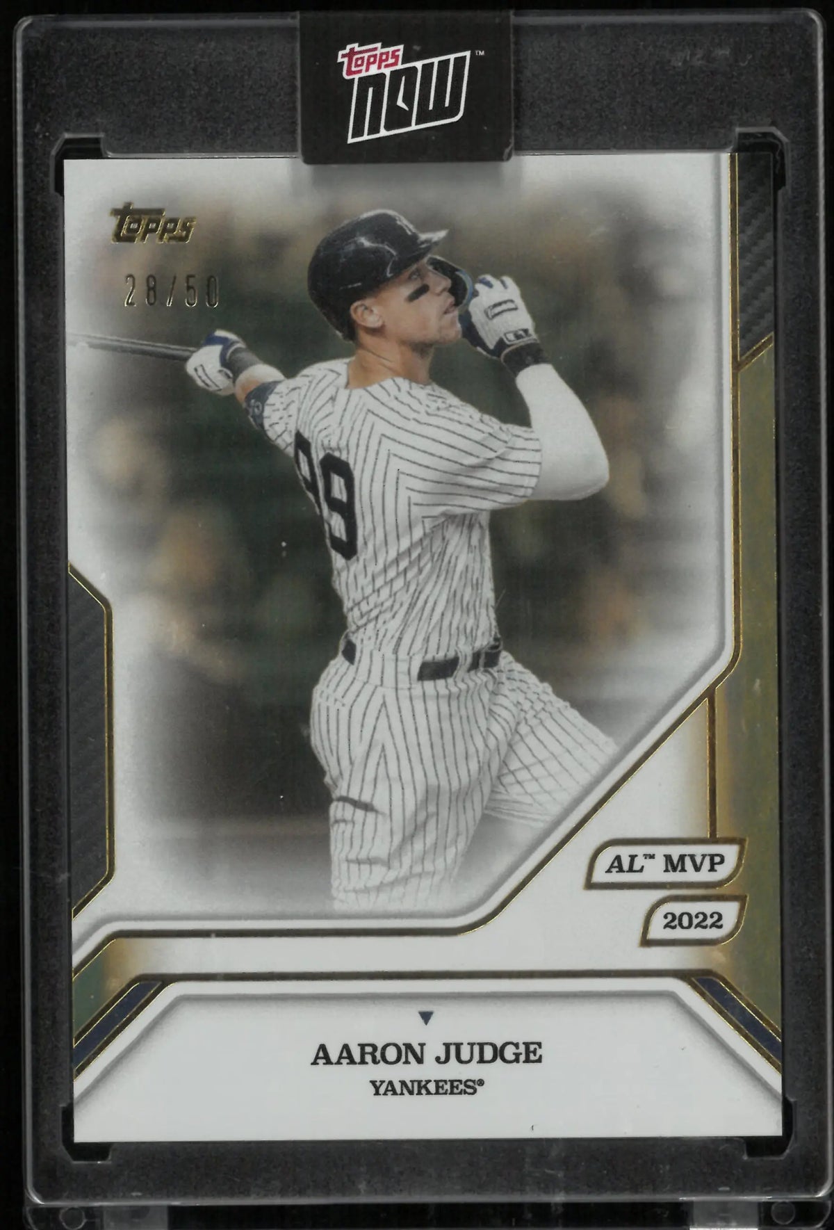 2025 Topps Now MVP Collection Aaron Judge Gold /50