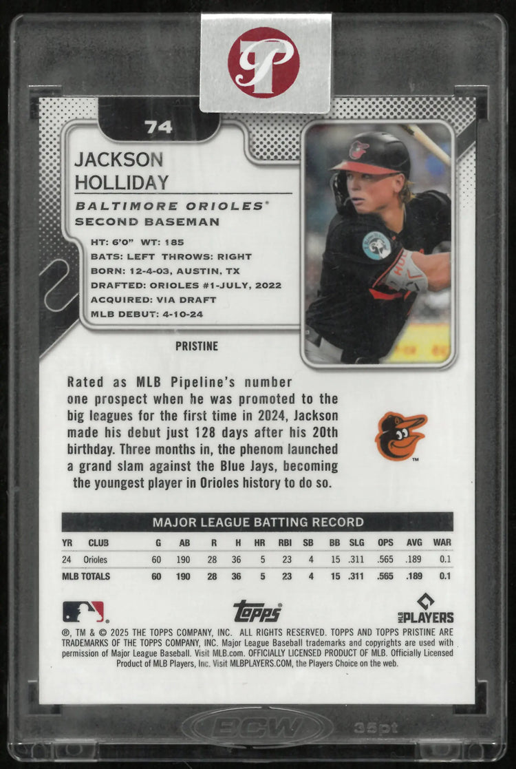 2025 Topps Pristine Jackson Holiday /10 