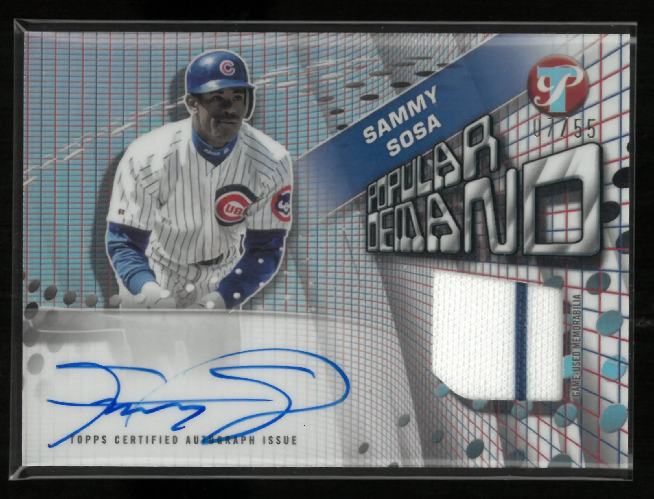 2025 Topps Pristine Popular Demand Autograph Patch Sammy Sosa Auto /55 