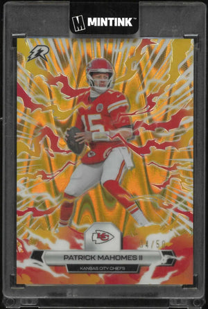 2025 Topps Resurgence Patrick Mahomes II Gold Surge Refractor /50 