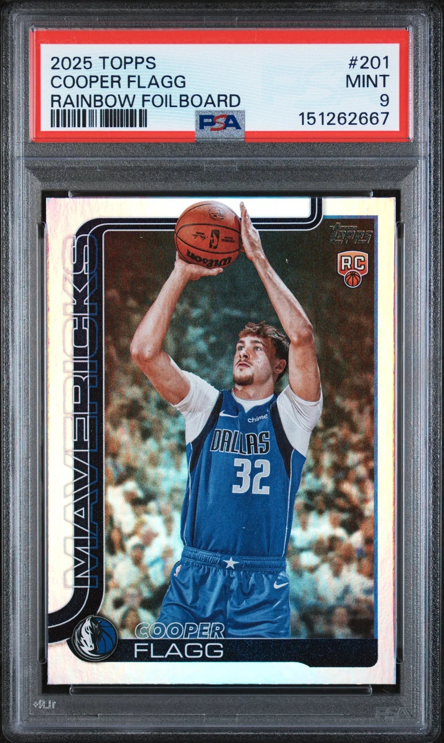 2025 Topps Rookie Cooper Flagg Rainbow Foilboard RC PSA 9 