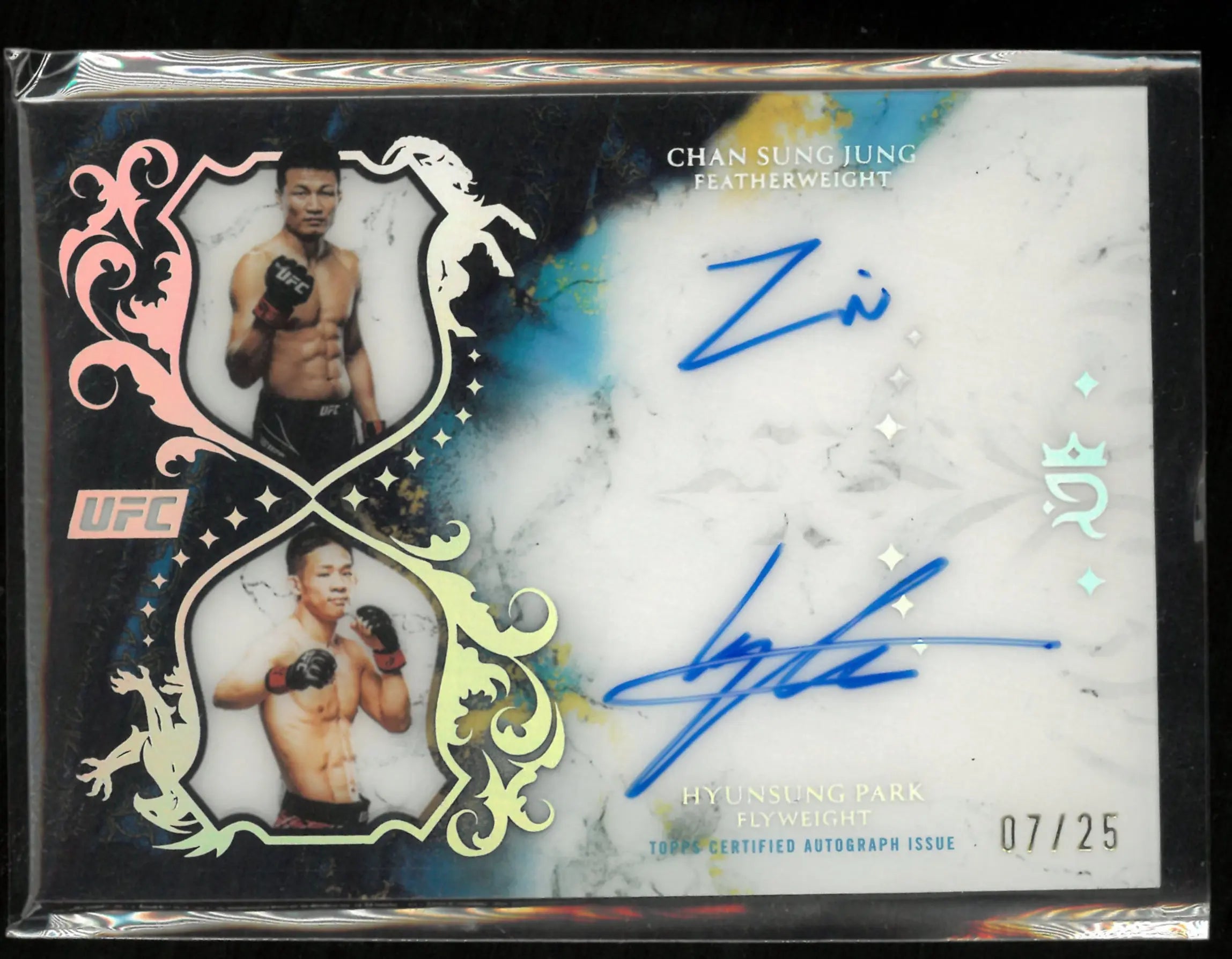 2025 Topps Royalty Collection Dual Autographs Chan Sung Jung & Hyunsung Park /25 