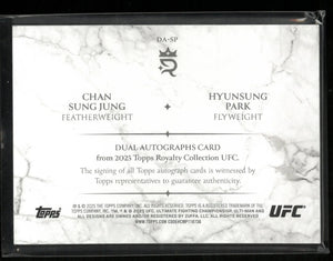 2025 Topps Royalty Collection Dual Autographs Chan Sung Jung & Hyunsung Park /25 