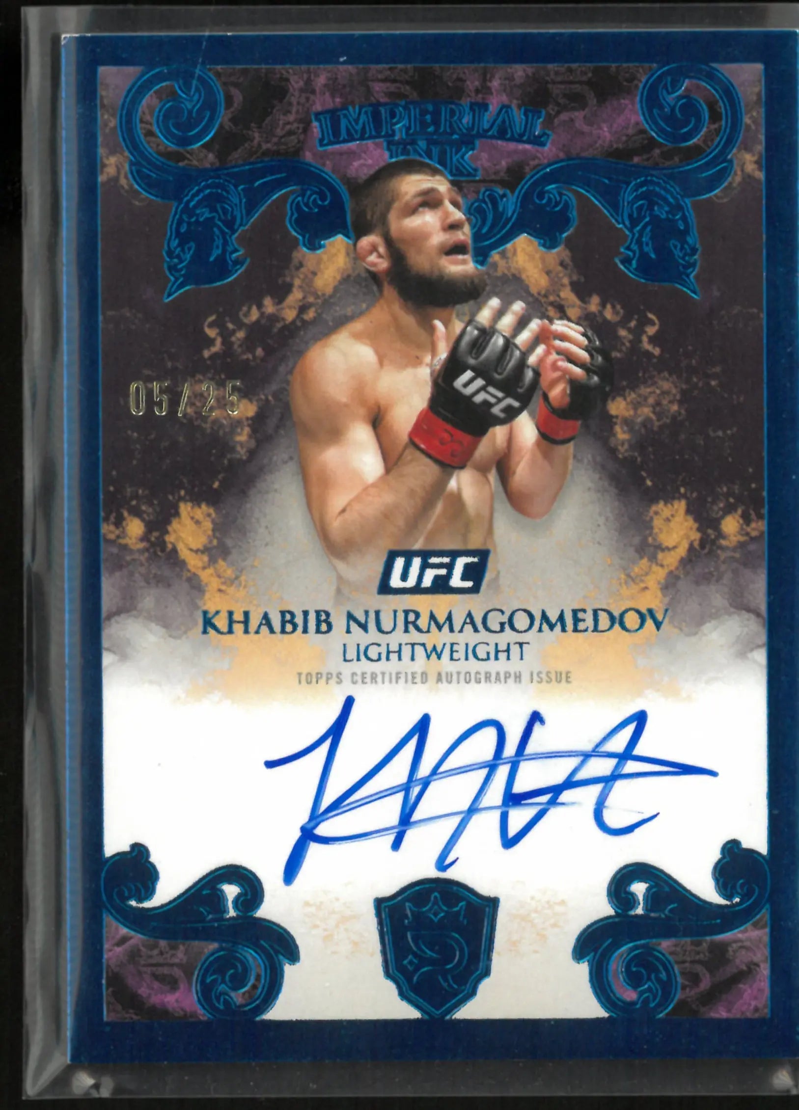 2025 Topps Royalty Collection Imperial Ink Khabib Nurmagomedov Blue /25 