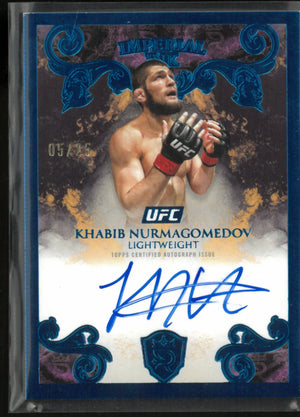 2025 Topps Royalty Collection Imperial Ink Khabib Nurmagomedov Blue /25 