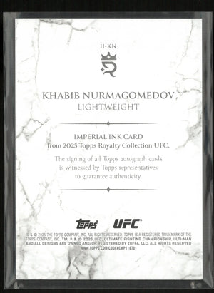 2025 Topps Royalty Collection Imperial Ink Khabib Nurmagomedov Blue /25 