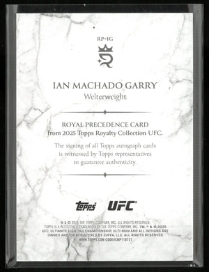 2025 Topps Royalty Collection Precedence Ian Machado Garry Autograph /10 