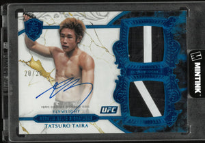 2025 Topps Royalty UFC Regalia Relic Signature Auto Tatsuro Taira Patch /25 Blue 