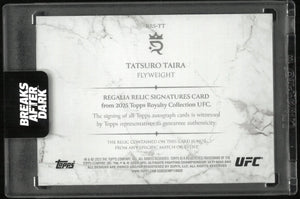 2025 Topps Royalty UFC Regalia Relic Signature Auto Tatsuro Taira Patch /25 Blue 