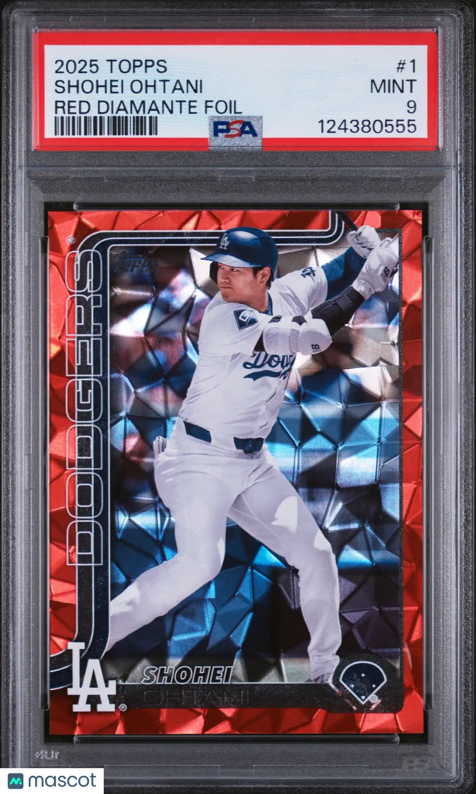 2025 Topps Shohei Ohtani #1 Red Diamante Foil PSA 9 1/5 