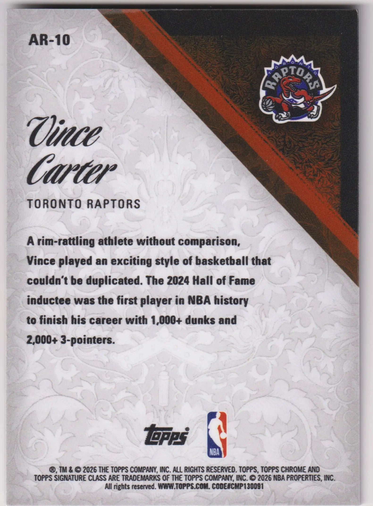2025 Topps Signature Class Aristocrats Vince Carter 