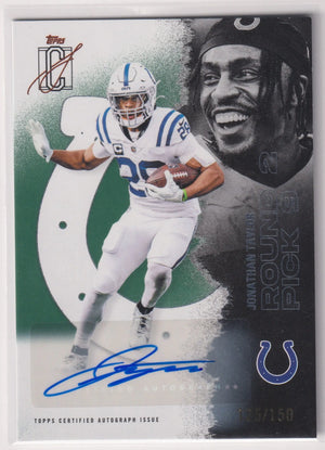 2025 Topps Signature Class Autograph Jonathan Taylor Auto Green /150 
