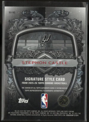 2025 Topps Signature Style Autograph Stephon Castle Auto 
