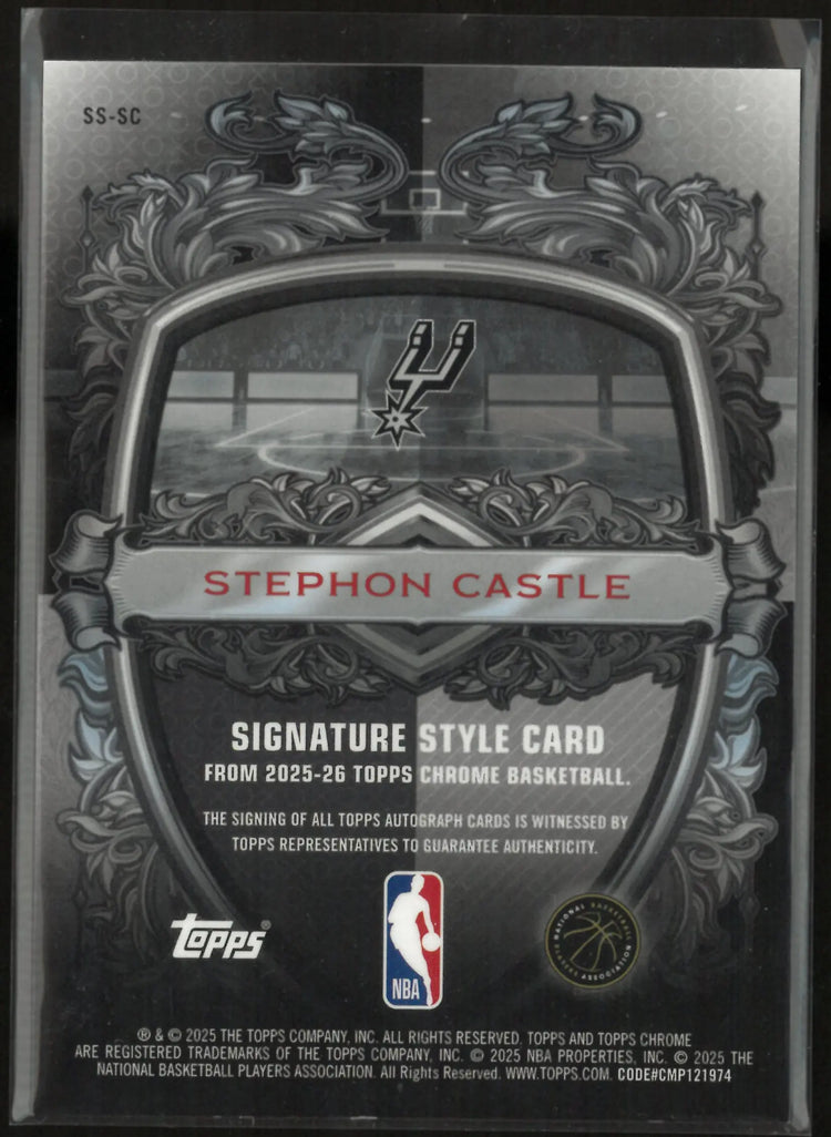 2025 Topps Signature Style Autograph Stephon Castle Auto 