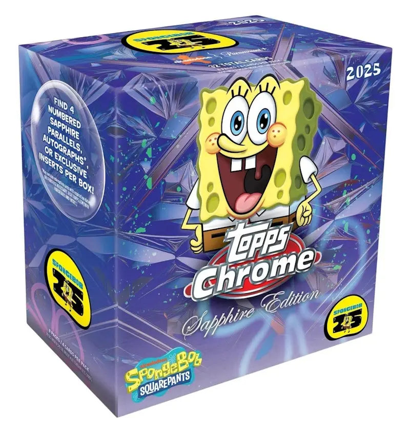 Buy 2025 Topps SpongeBob Chrome Sapphire Hobby Box Online