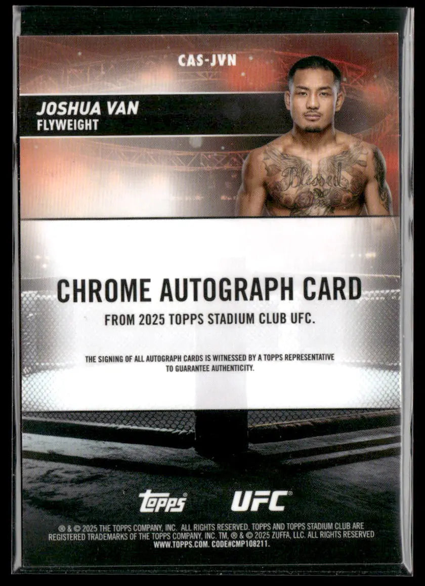 2025 Topps Stadium Club UFC Rookie Chrome Auto Joshua Van 