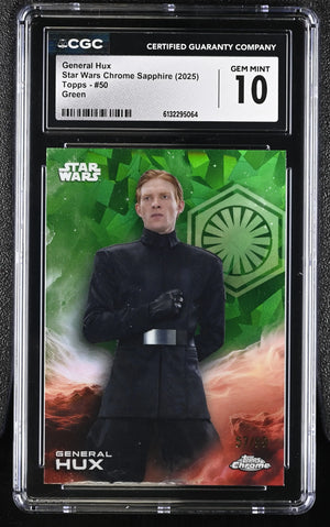 2025 Topps Star Wars Chrome Sapphire General Hux Green /99  CGC 10 