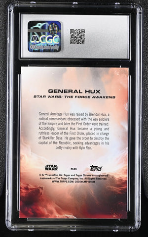2025 Topps Star Wars Chrome Sapphire General Hux Green /99  CGC 10 