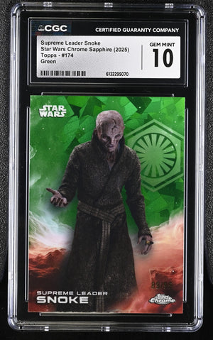 2025 Topps Star Wars Chrome Sapphire Supreme Leader Snoke Green /99 CGC 10 