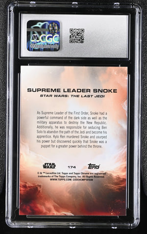 2025 Topps Star Wars Chrome Sapphire Supreme Leader Snoke Green /99 CGC 10 
