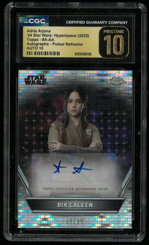 2025 Topps Star Wars Hyperspace Adria Arjona Autograph Pulsar Ref CGC Auto 10 