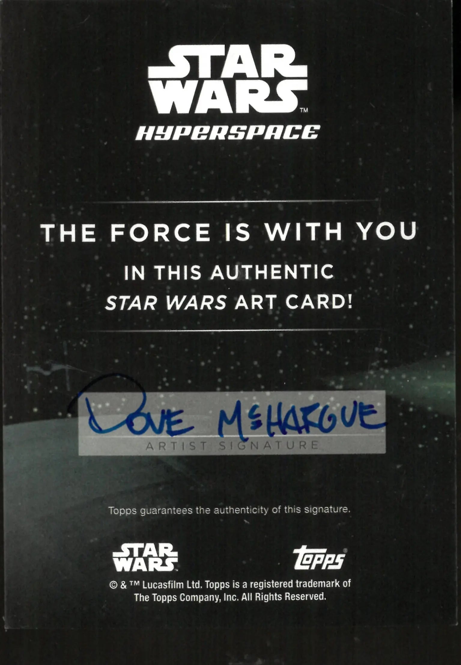 2025 Topps Star Wars Hyperspace Sketch Art Card Auto Kashyyyk by Dove McHargve 