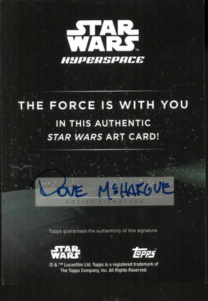 2025 Topps Star Wars Hyperspace Sketch Art Card Auto Kashyyyk by Dove McHargve 