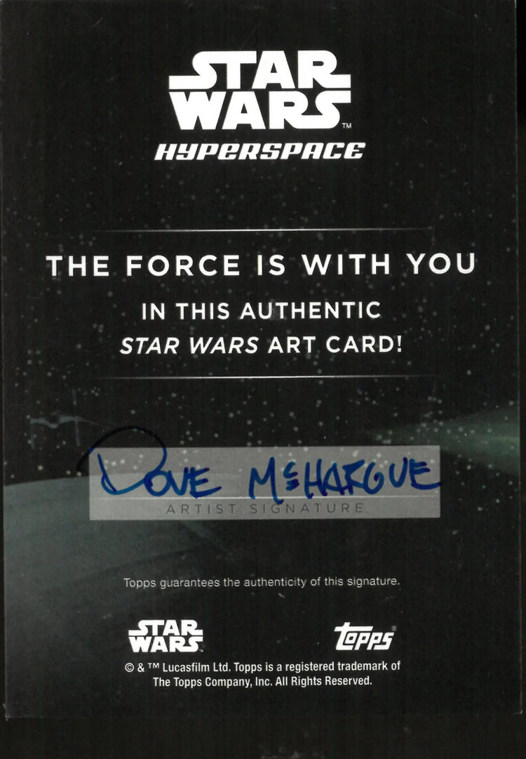 2025 Topps Star Wars Hyperspace Sketch Art Card Auto Kashyyyk by Dove McHargve 