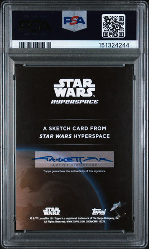 2025 Topps Star Wars Hyperspace Sketch Darth Maul Autograph Garrett Dix  PSA 7 