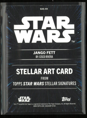 2025 Topps Star Wars Stellar Art Signatures Jango Fett By: Cisco Rivera /50 