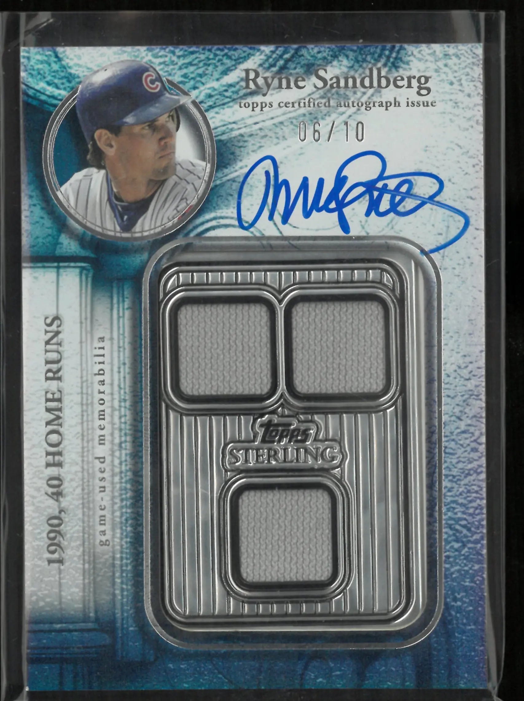 2025 Topps Sterling Swings Autographed Relic Ryne Sandberg Auto Patch /10 