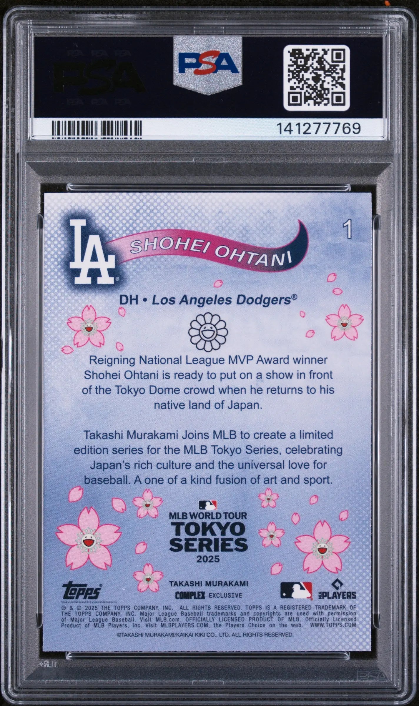 2025 Topps Takashi Murakami + MLB World Tour Tokyo Series Shohei Ohtani PSA 9 