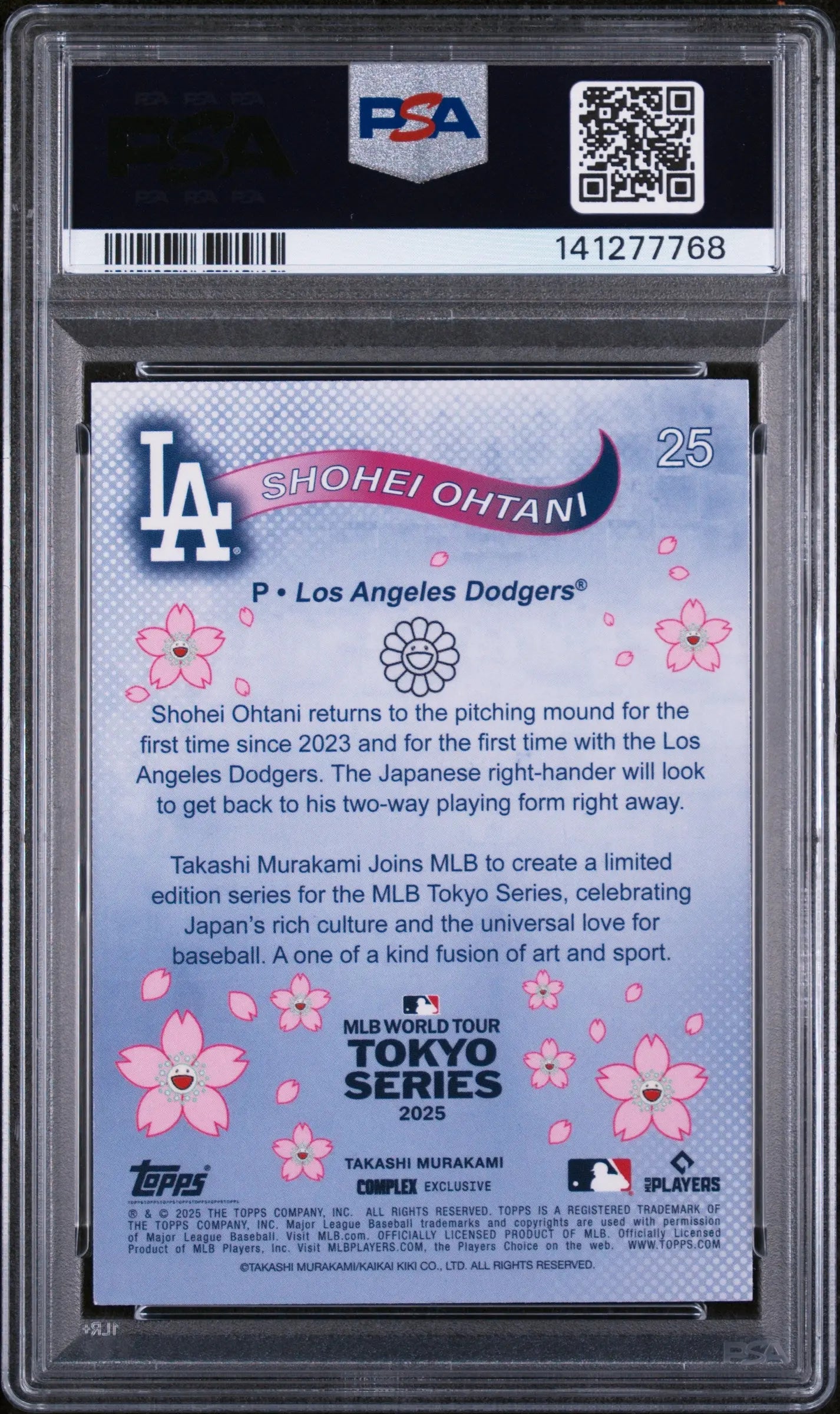 2025 Topps Takashi Murakami + MLB World Tour Tokyo Series Shohei Ohtani PSA 9 