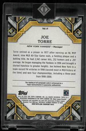 2025 Topps Transcendent Autograph Joe Toree Auto Blue / 10 