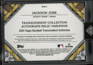 2025 Topps Transcendent Autograph Patch Jackson Jobe Auto Blue /10 