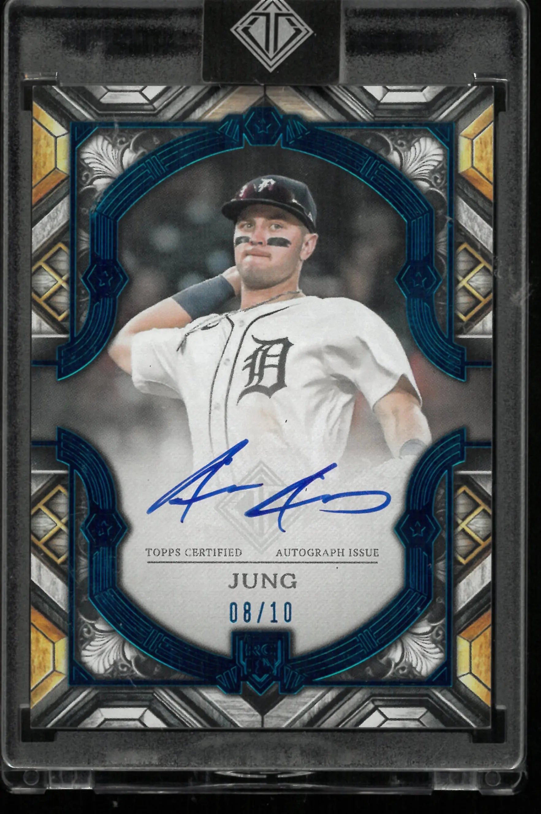 2025 Topps Transcendent Rookie Showcase Autograph Jace Jung Auto RC Blue /10 