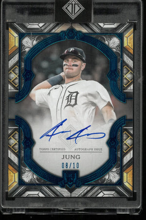 2025 Topps Transcendent Rookie Showcase Autograph Jace Jung Auto RC Blue /10 