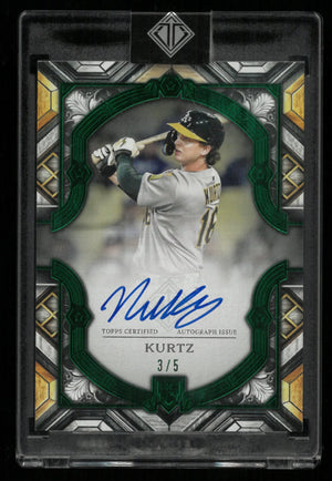 2025 Topps Transcendent Rookie Showcase Autograph Nick Kurtz Auto Green /5 
