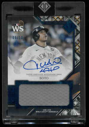 2025 Topps Transcendent World Series Relic Juan Soto Autograph Auto Blue /10 