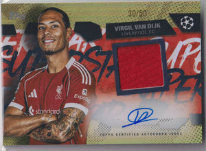 2025 Topps UEFA CC Superstar Autograph Patch Virgil Van Dijk Auto Gold /50 